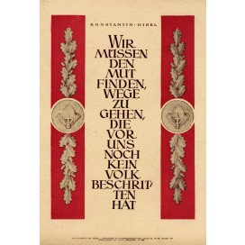 Plakat „Wochenspruch der NSDAP“ (Konstantin Hierl)